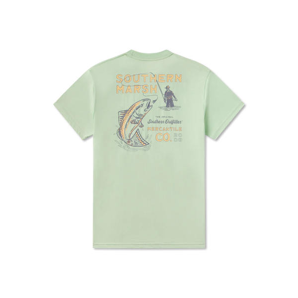 SEAWASH™ Tee - Retro Redfish - Seafoam