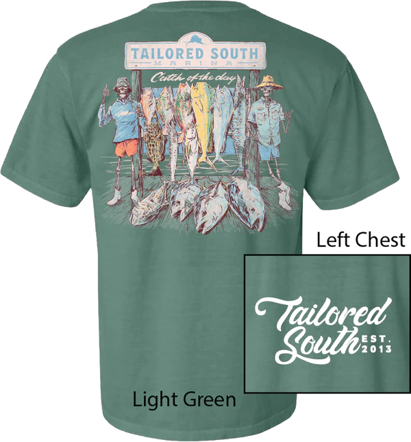 Skeleton Fish Tee - Light Green