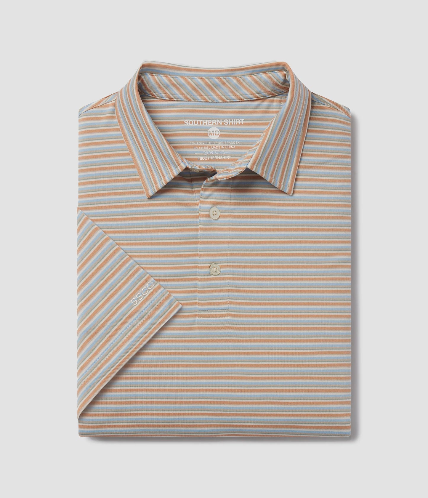 Tybee Stripe Polo - Adobe
