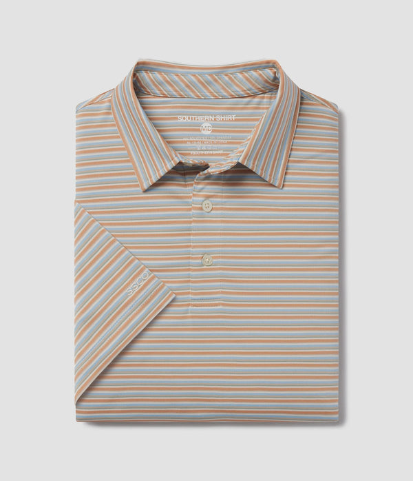 Tybee Stripe Polo - Adobe