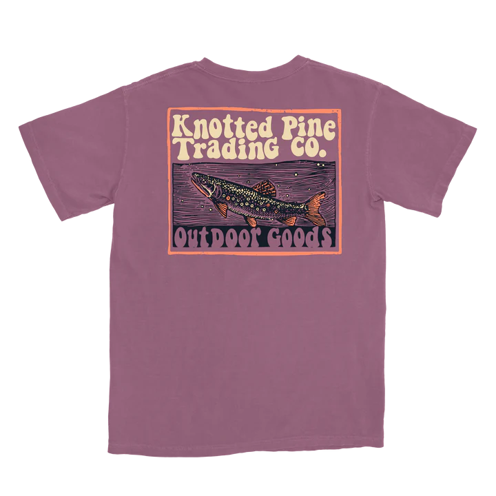 Trippy Trout Tee - Berry