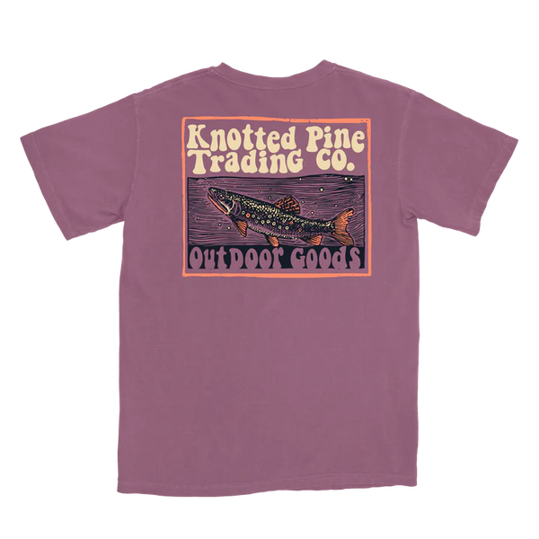 Trippy Trout Tee - Berry