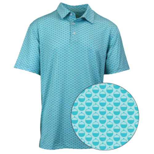 Bobbers Performance Polo - Cayman Aqua