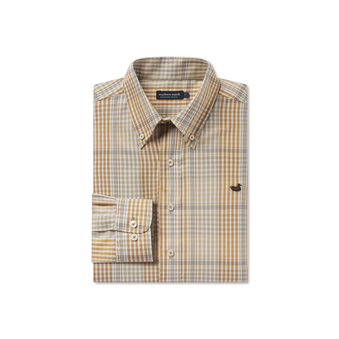 Edgefield Windowpane Dress Shirt - Field Khaki/Dark Olive