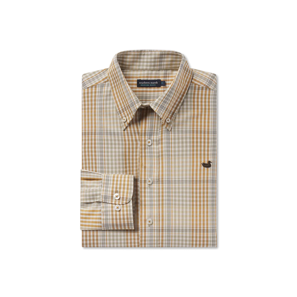 Edgefield Windowpane Dress Shirt - Field Khaki/Dark Olive
