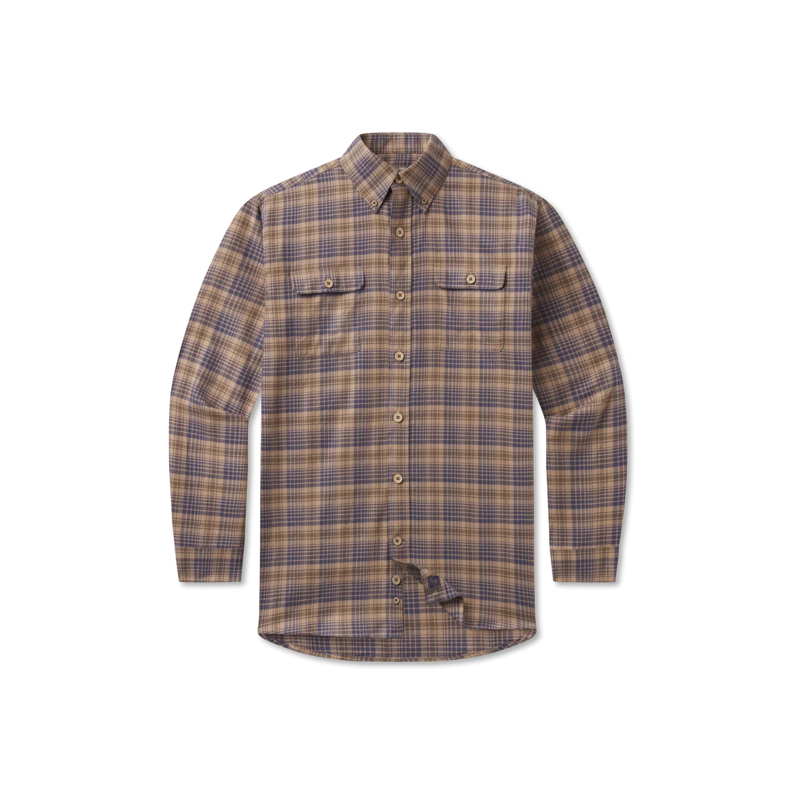 Myrtle Plaid Flannel Tee - Burnt Taupe & Slate