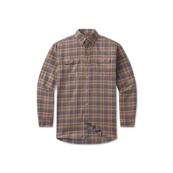 Myrtle Plaid Flannel Tee - Burnt Taupe & Slate