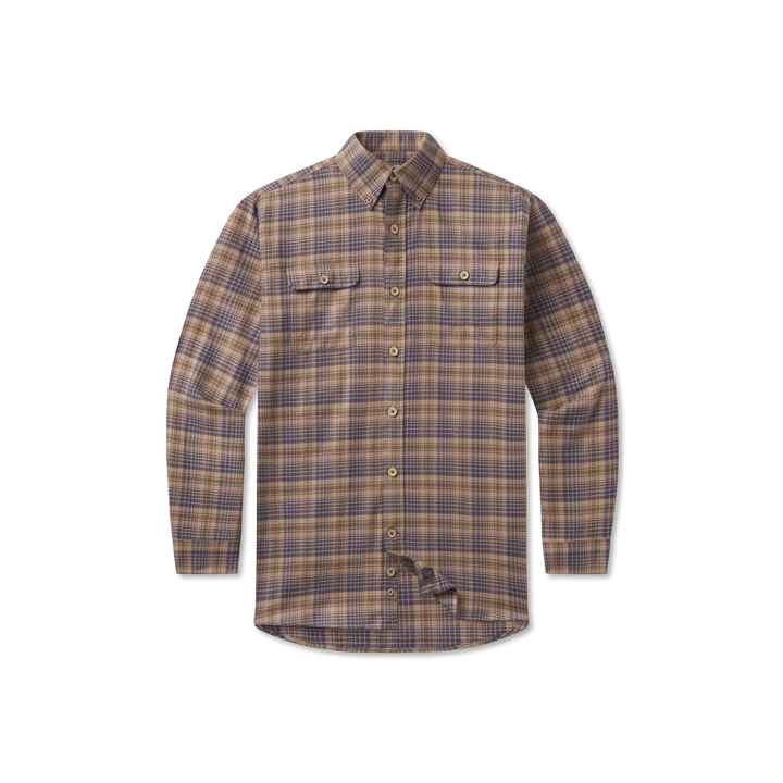 Myrtle Plaid Flannel Tee - Burnt Taupe & Slate