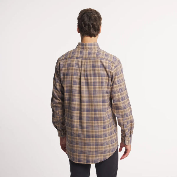 Myrtle Plaid Flannel Tee - Burnt Taupe & Slate