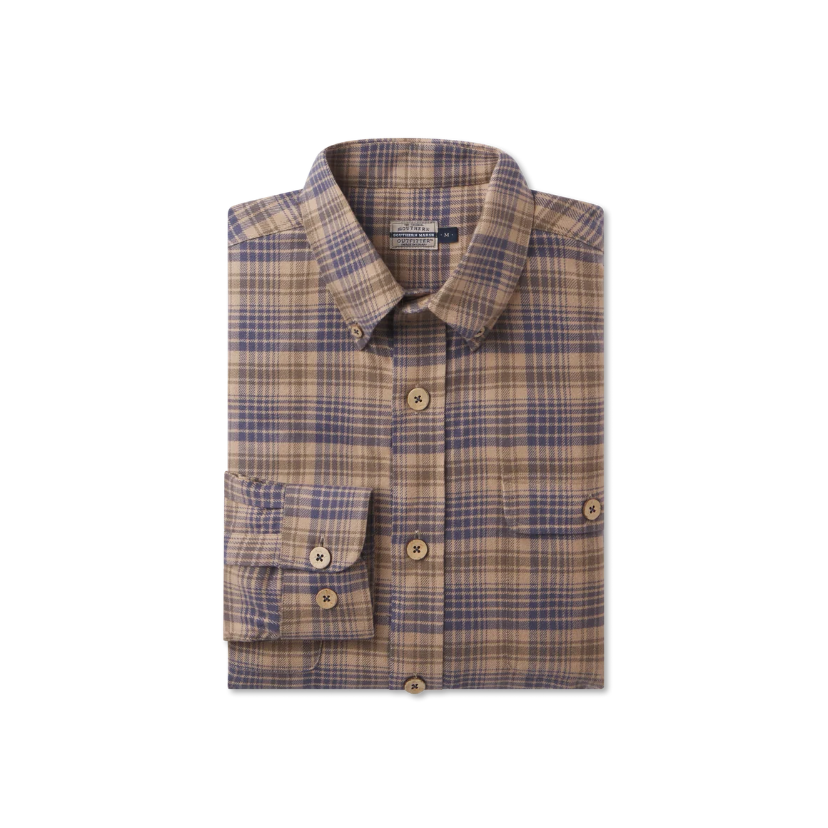 Myrtle Plaid Flannel Tee - Burnt Taupe & Slate