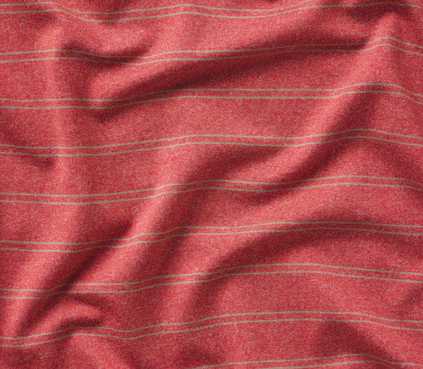Newcastle Stripe Featherlight Polo SS - Rhubarb Stripe