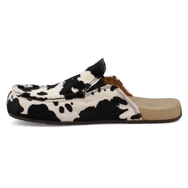Mule Black & White Cowhide
