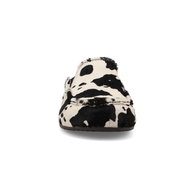 Mule Black & White Cowhide