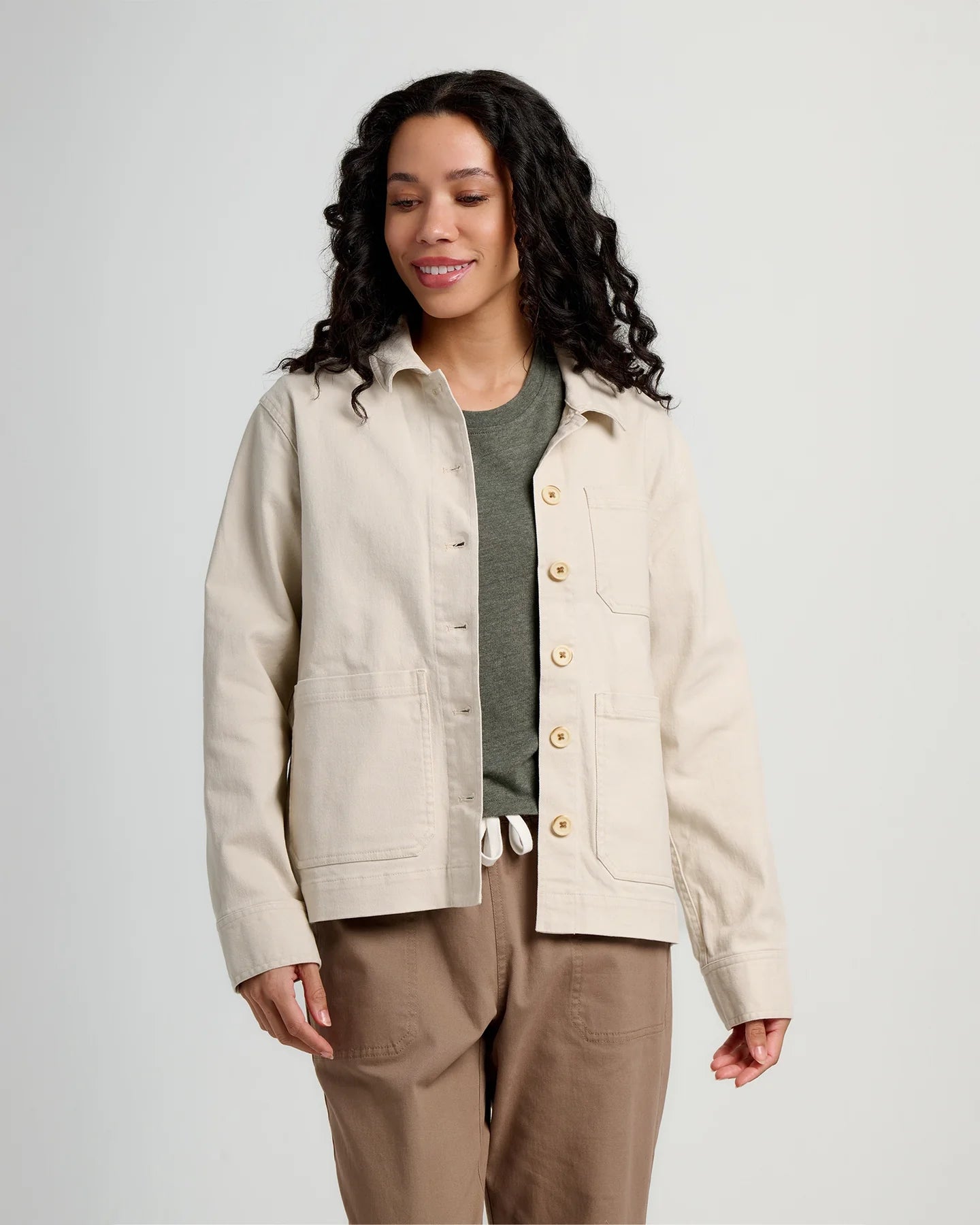Women's Folly Twill Chore Coat - Stone