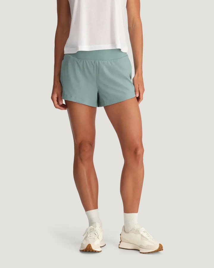 Women's Bamboo-Lined Active Breeze Short – 3" - Ocean Mist