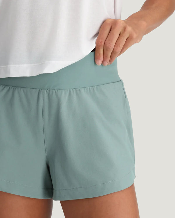 Women's Bamboo-Lined Active Breeze Short – 3" - Ocean Mist