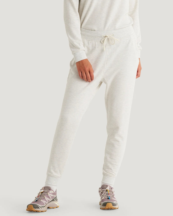 Women's Bamboo Lightweight Fleece Jogger - Off White Heather