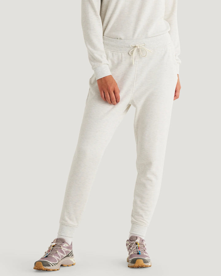 Women's Bamboo Lightweight Fleece Jogger - Off White Heather
