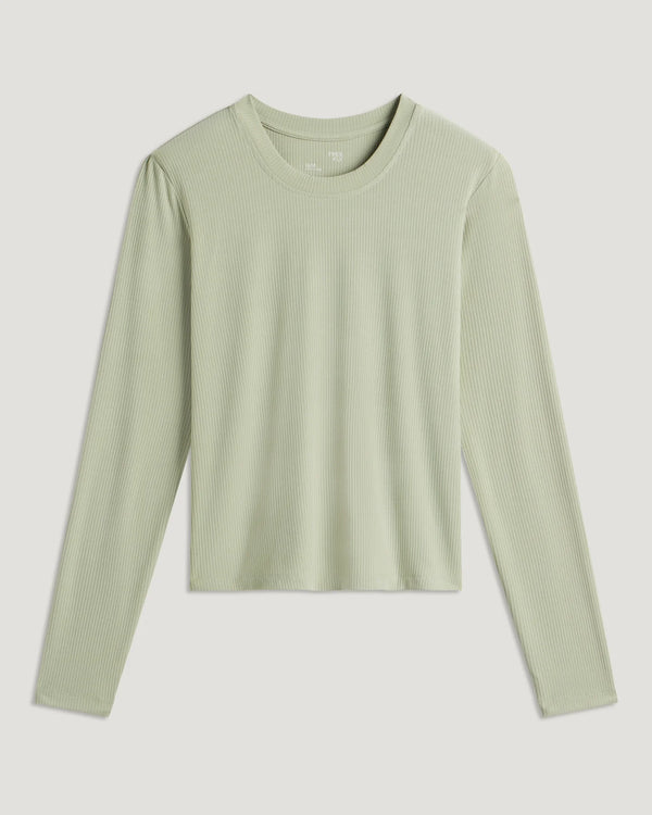 Women's Ribbed Bamboo Long Sleeve - Tea