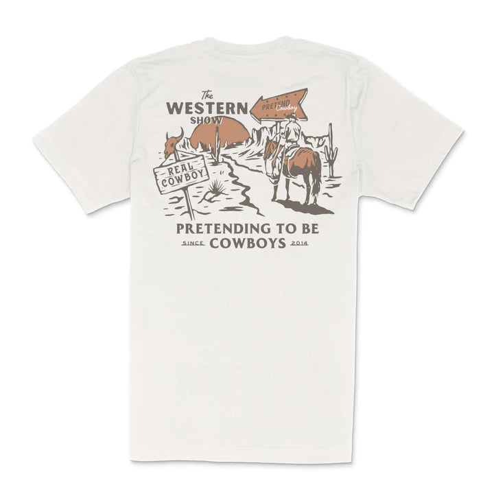 Western Show T-Shirt- Vintage White