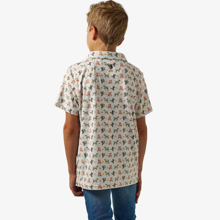 Youth Performance Polo - Mallard Duck Dog