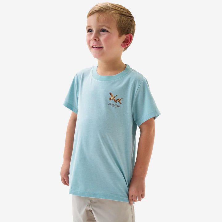Youth SS Tee - Flying Mallards - Heather Sky Blue