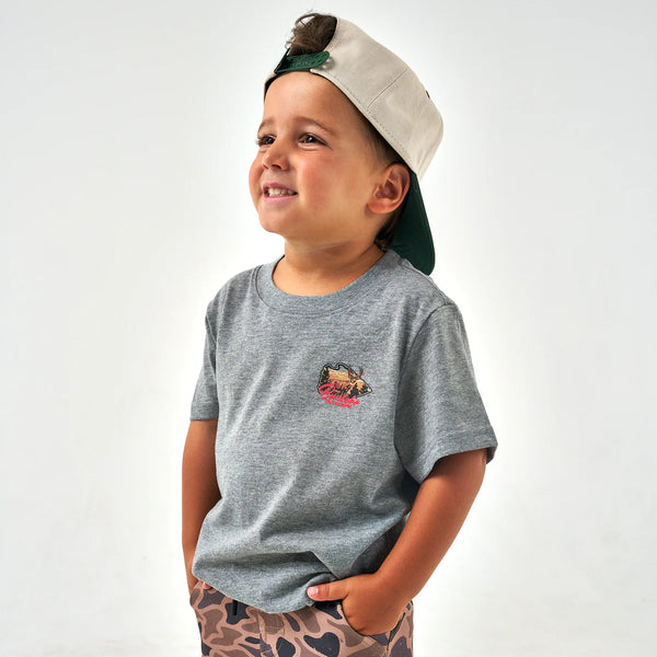 Youth Tee - Hill Country Buck - Dark Heather Grey