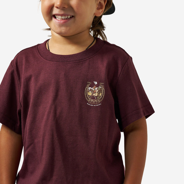 Youth Short Sleeve Tee - Horseshoe - Maroon
