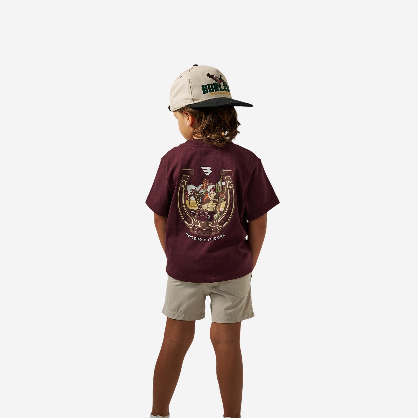 Youth Short Sleeve Tee - Horseshoe - Maroon