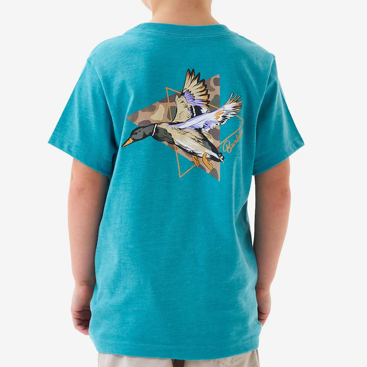 Youth SS Tee - Pintail Diving Duck - Cyan