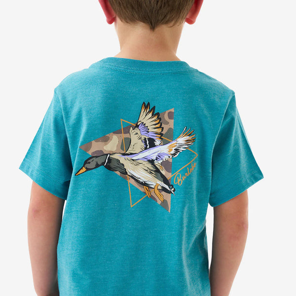 Youth SS Tee - Pintail Diving Duck - Cyan
