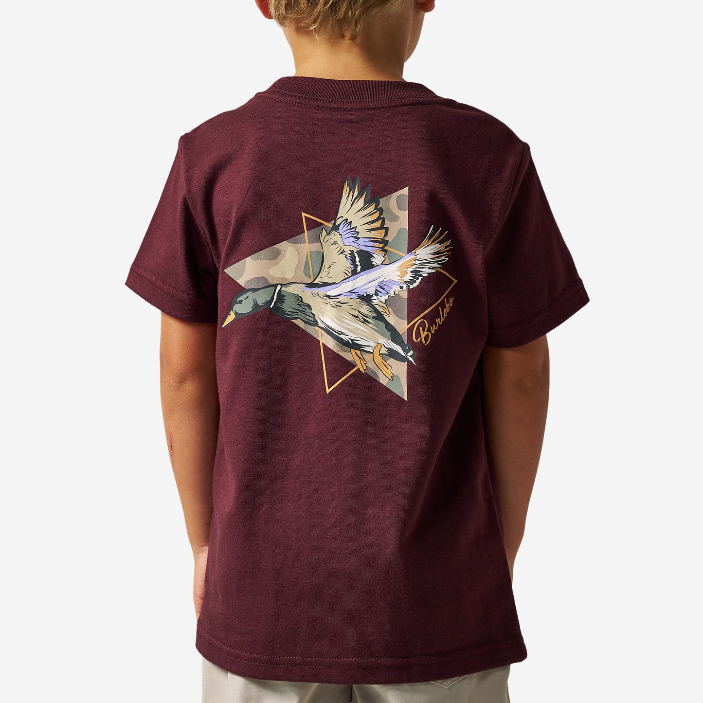 Youth Short Sleeve Tee - Pintail Diving Duck - Maroon