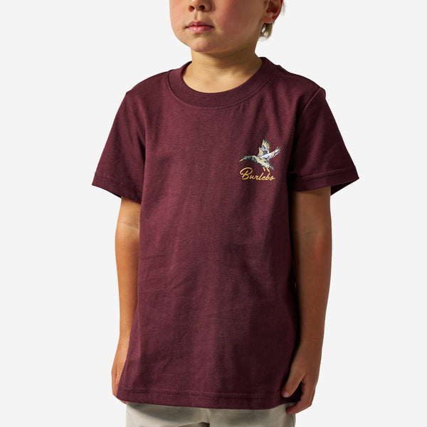 Youth Short Sleeve Tee - Pintail Diving Duck - Maroon