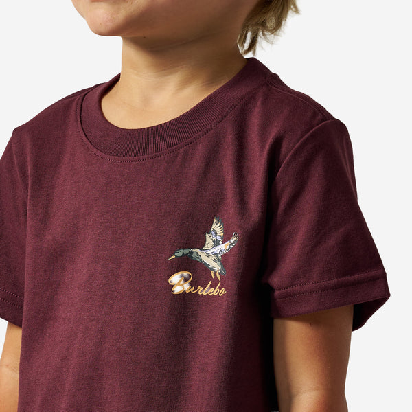 Youth Short Sleeve Tee - Pintail Diving Duck - Maroon