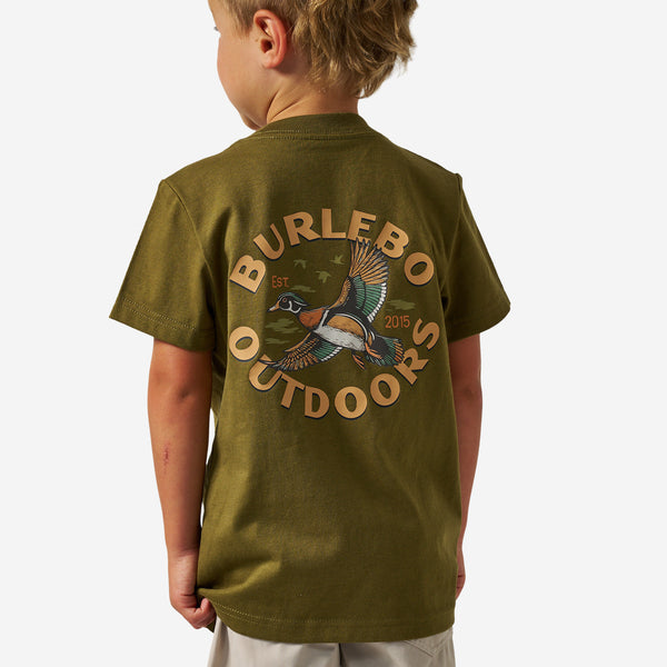 Youth Short Sleeve Tee - Wood Duck - Hunter Green