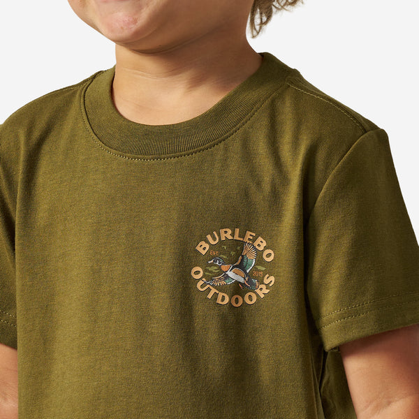 Youth Short Sleeve Tee - Wood Duck - Hunter Green