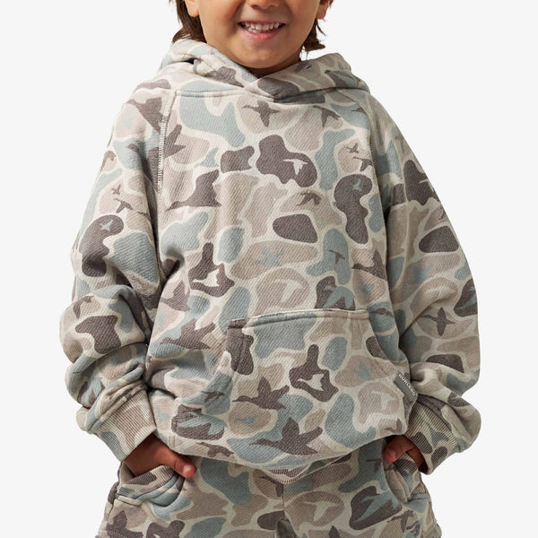 Youth Vintage Washed Hoodie - Mallard Mayhem Camo