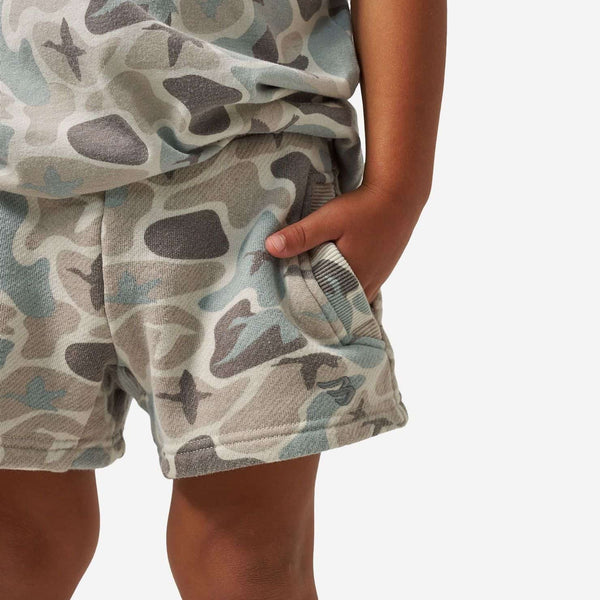 Youth Vintage Washed Shorts - Mallard Mayhem Camo