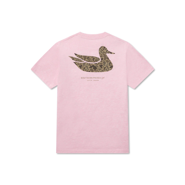 Youth Duck Originals Tee - Camo- Washed Pink
