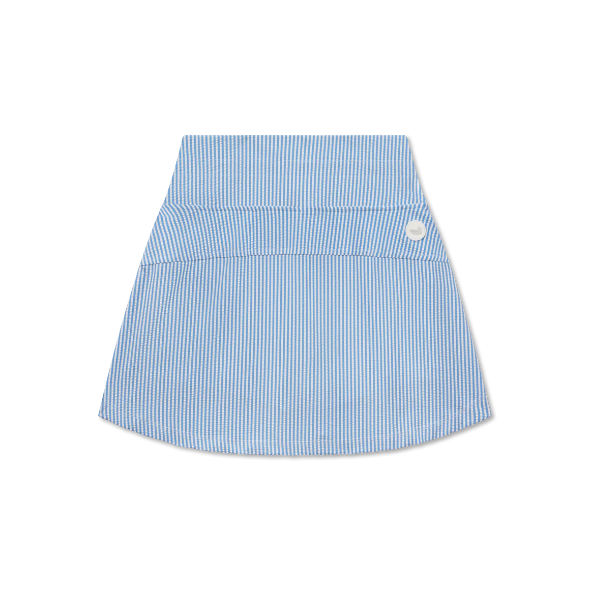 Youth Marie Seersucker Active Skirt - French Blue & White