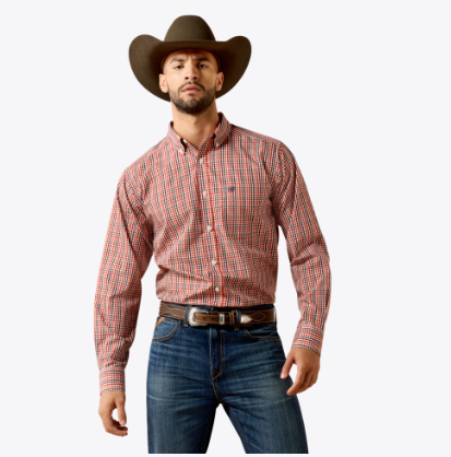 Walter Classic Fit Shirt - KETCHUP SMALL CHECK
