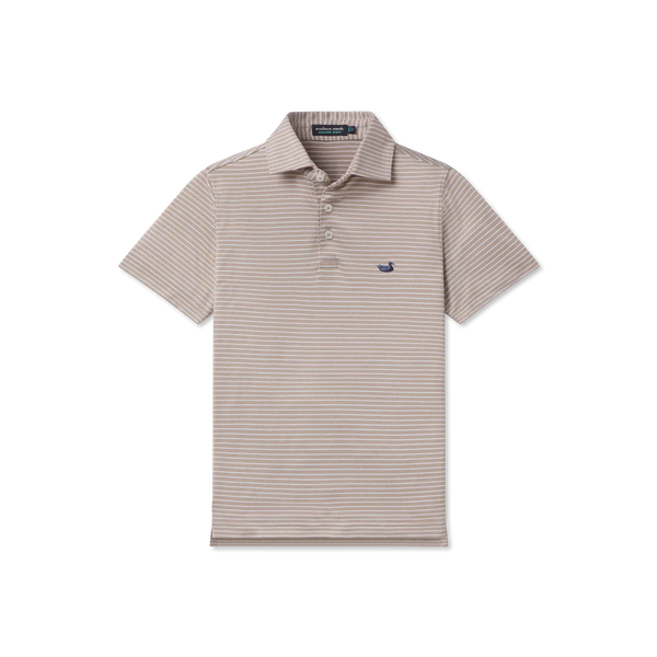 Youth Biloxi Heather Performance Polo - Taupe