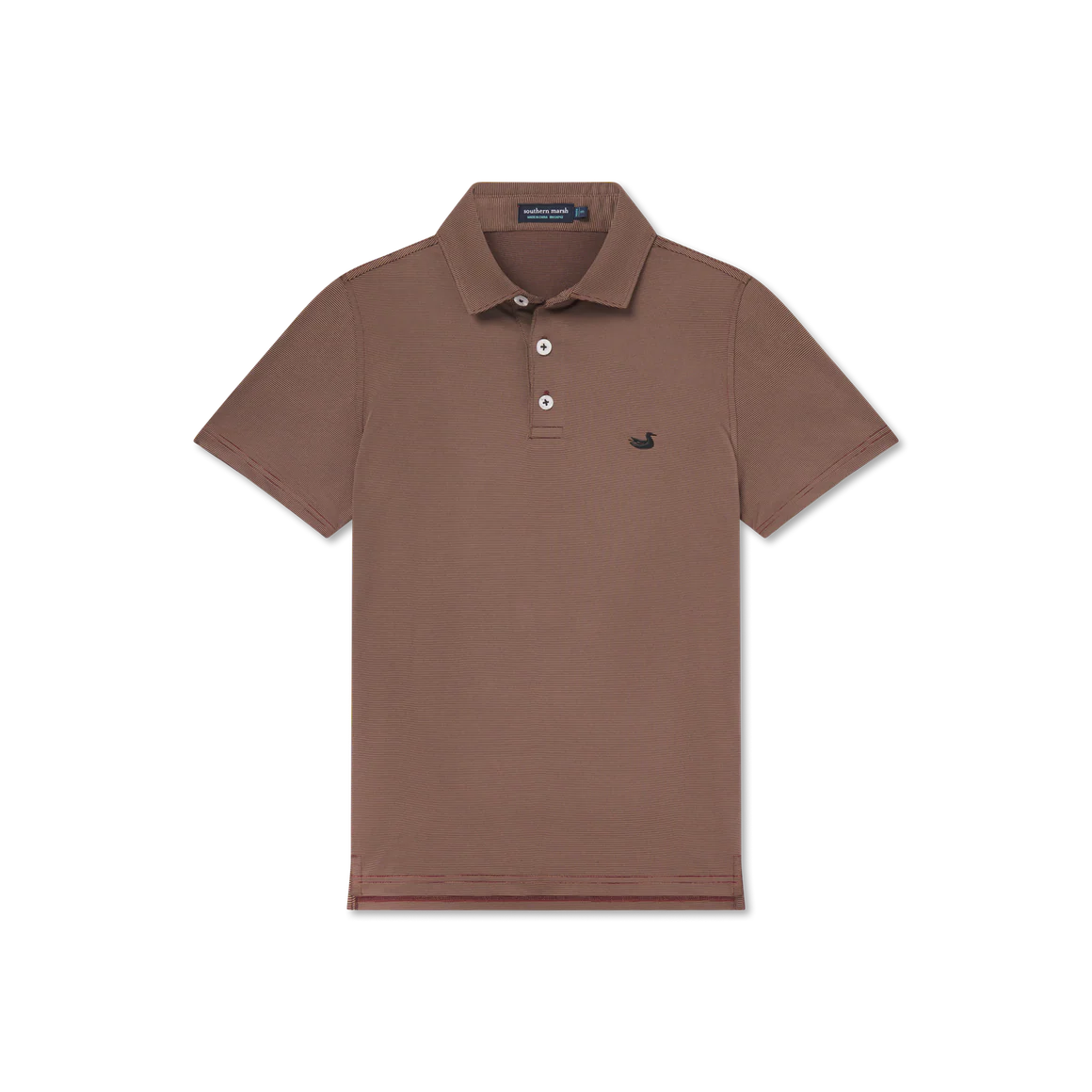 Youth Bermuda Performance Polo - Wellington Maroon Stripe
