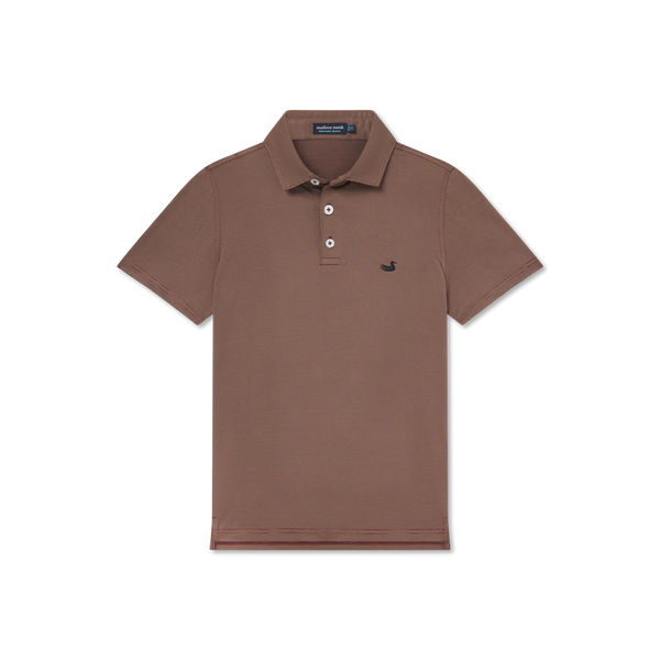 Youth Bermuda Performance Polo - Wellington Maroon Stripe
