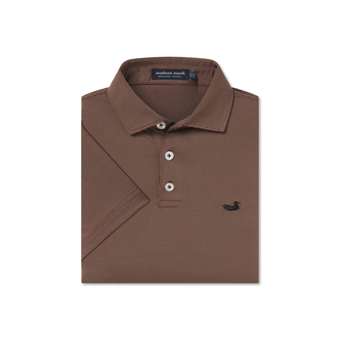 Youth Bermuda Performance Polo - Wellington Maroon Stripe