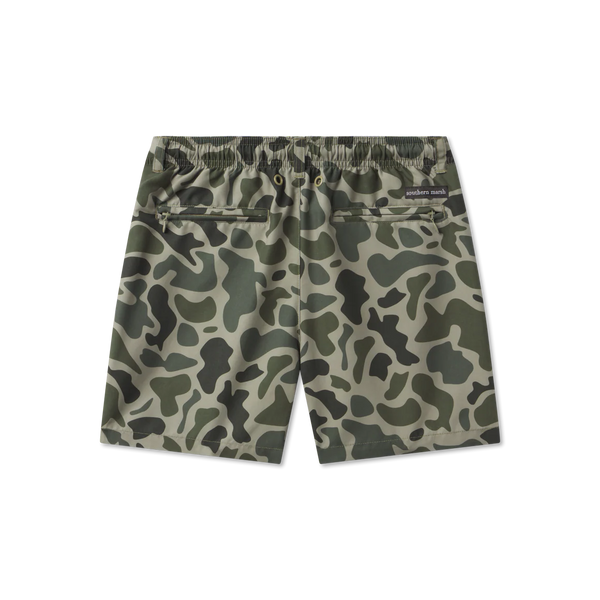 Youth La Costa Lined Swim Trunk - Dark Olive Green Camo
