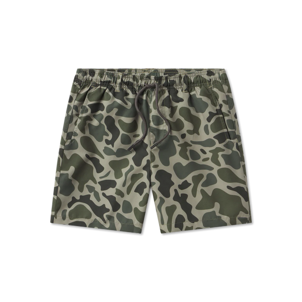 Youth La Costa Lined Swim Trunk - Dark Olive Green Camo