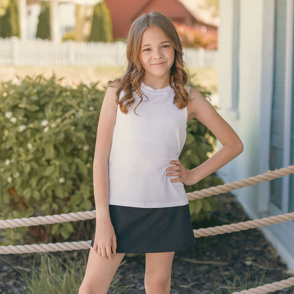 Youth Celeste Active Tank - White