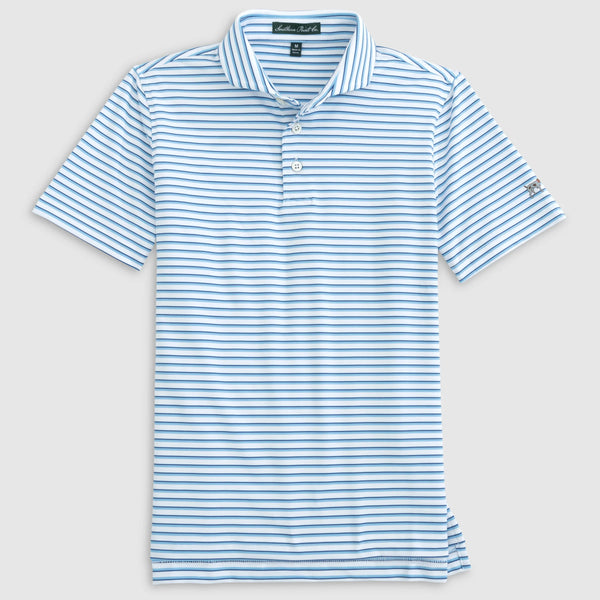 Coast Stripe Polo - Dusty Blue