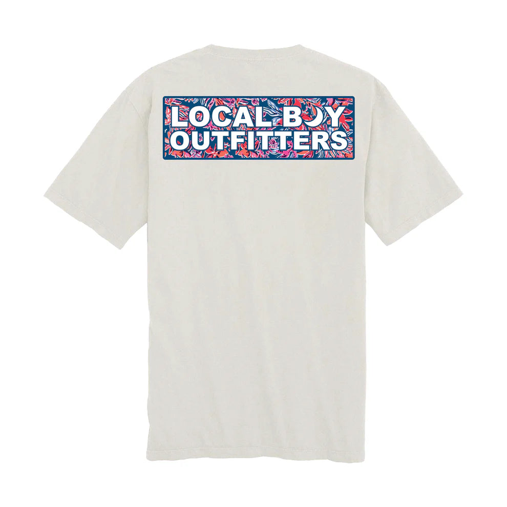 Youth Tropical USA Tee - Silver